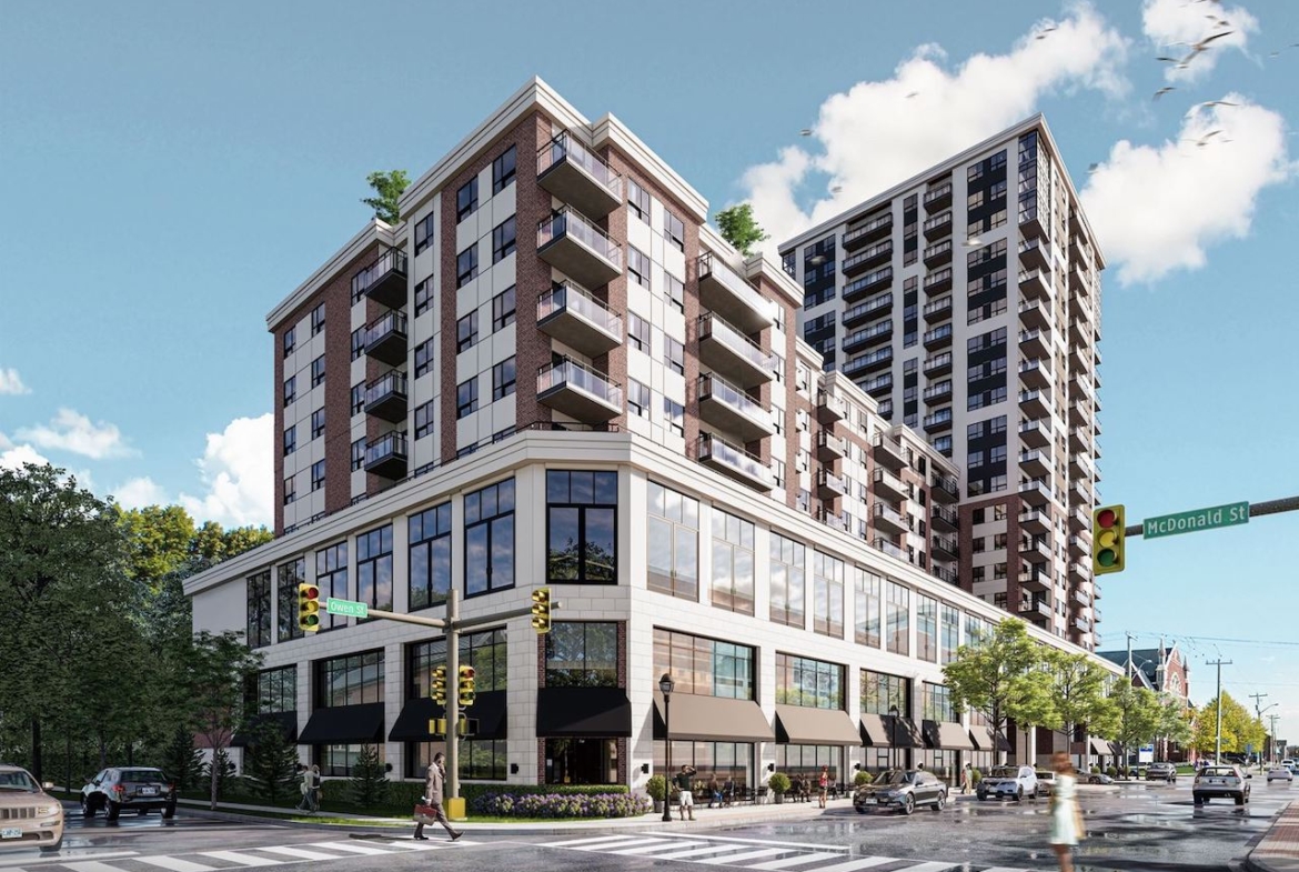 Rendering of The Residences On Owen exterior and streetview
