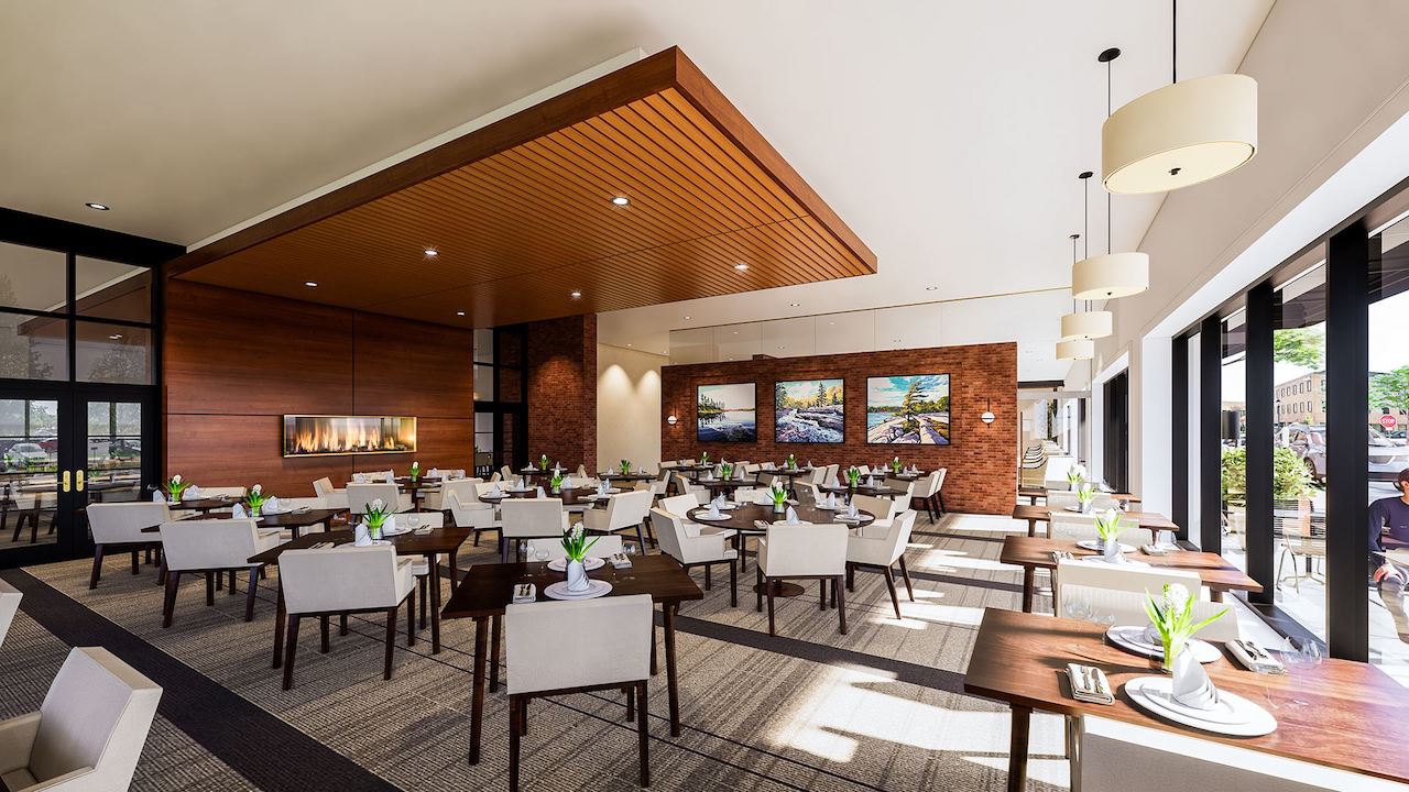 Rendering of The Residences On Owen interior dining room