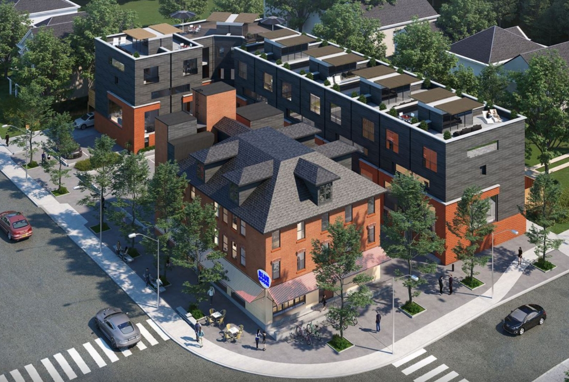 Rendering of West Six Urban Towns aerial
