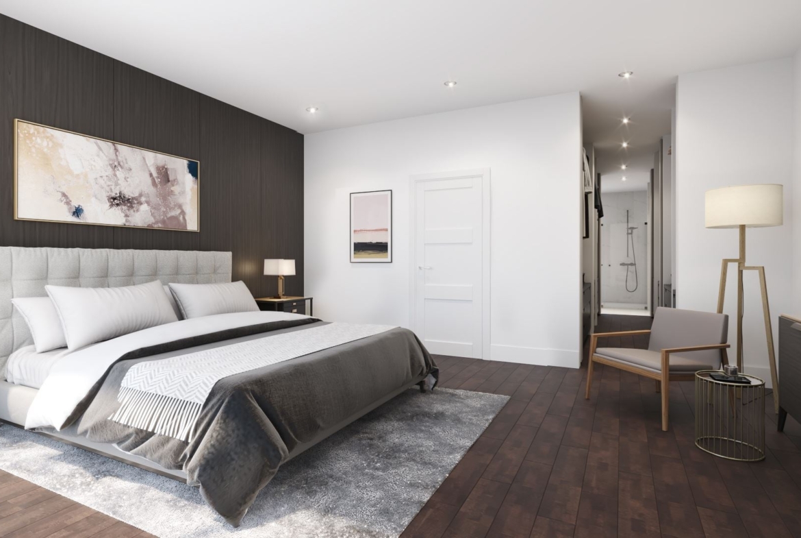 Rendering of West Six Urban Towns bedroom