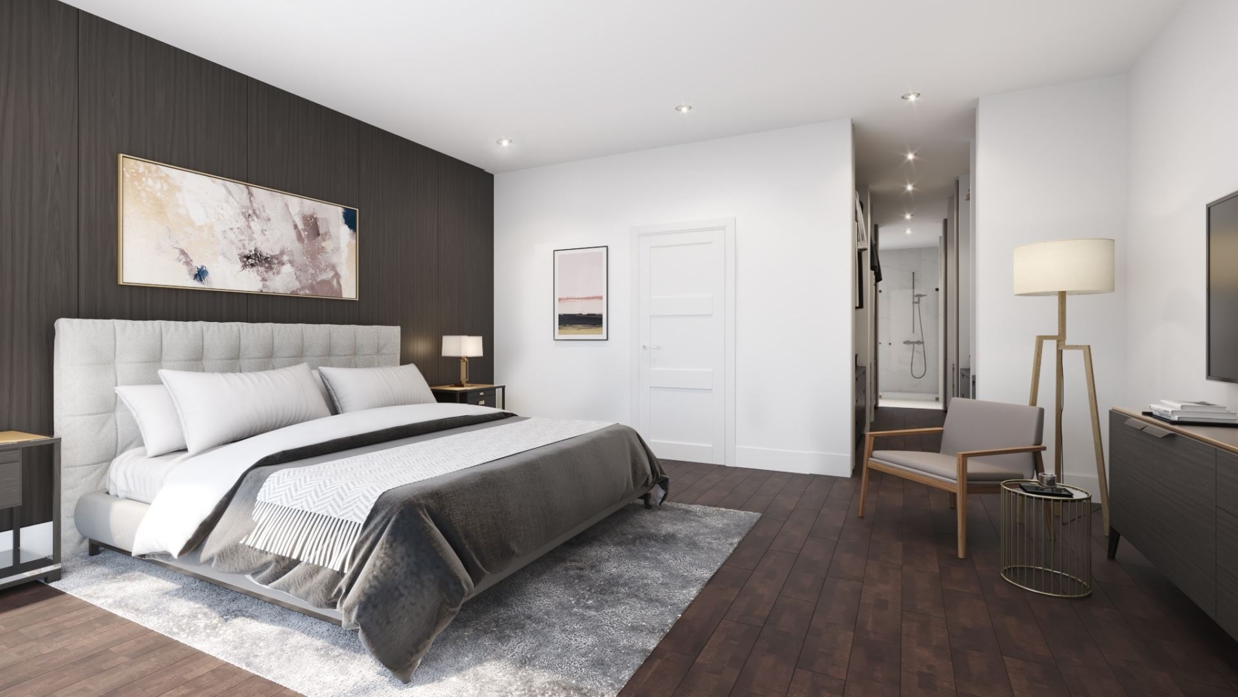 Rendering of West Six Urban Towns bedroom