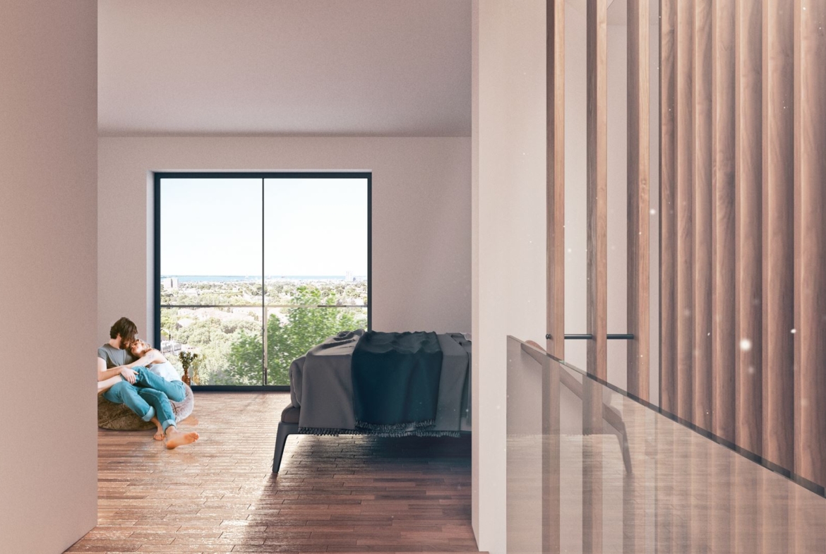 Rendering of West Six Urban Towns upper room