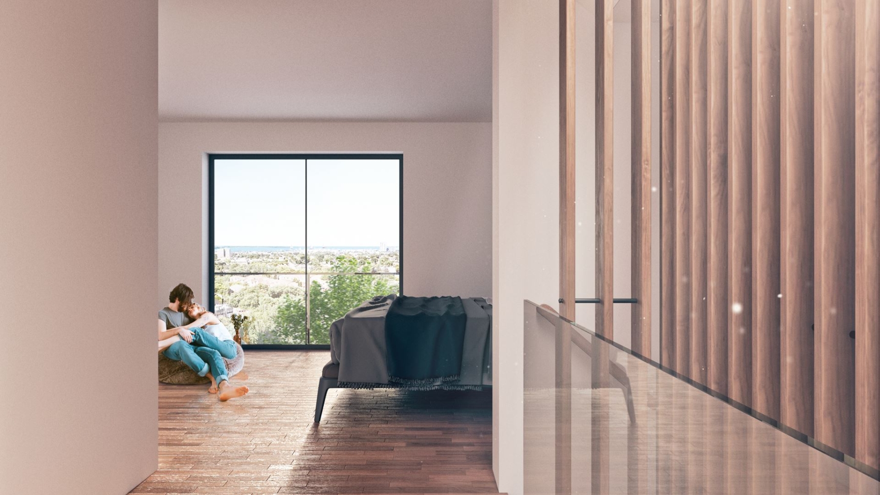 Rendering of West Six Urban Towns upper room