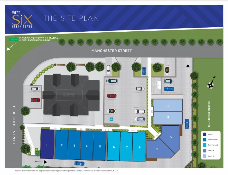 Site Plan of West Six Urban Towns in Toronto