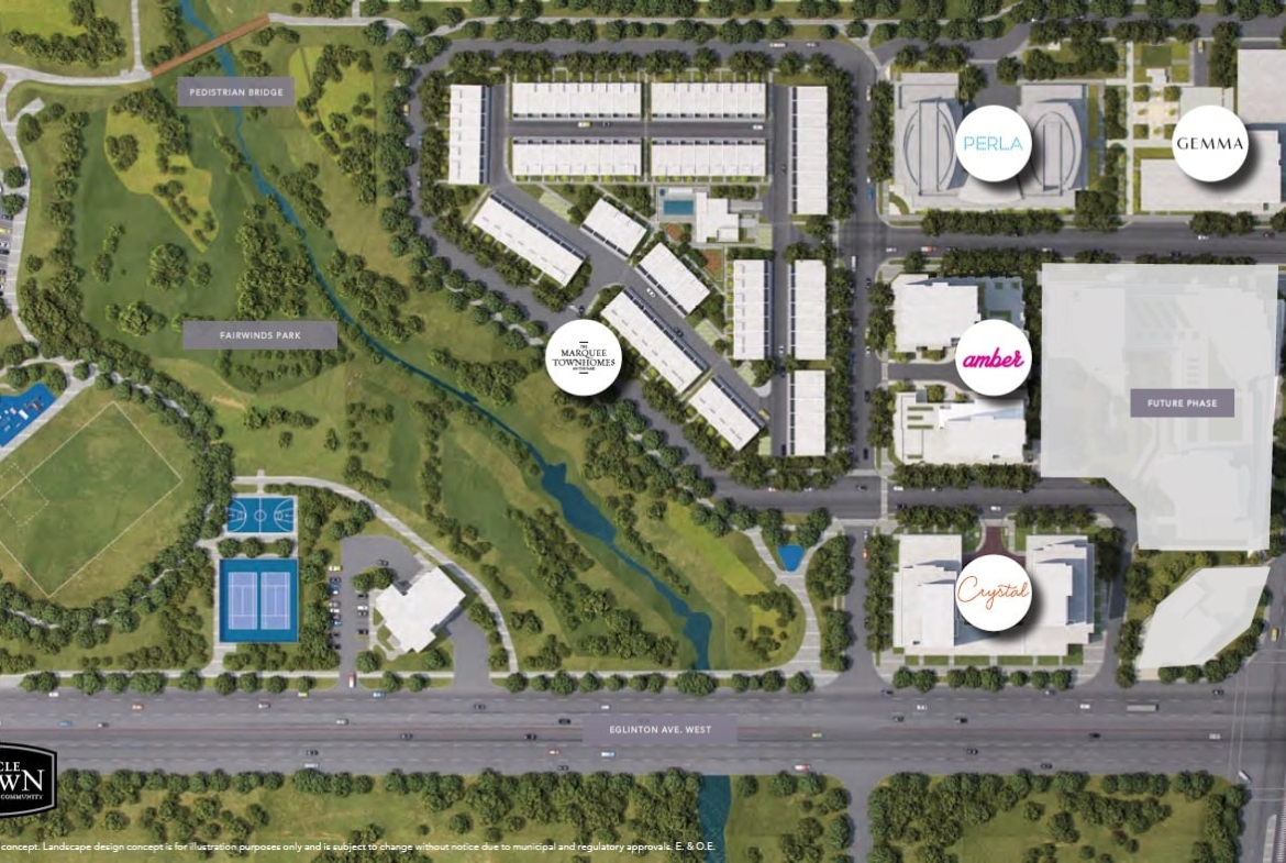 Site plan of Pinnacle Uptown condominium community