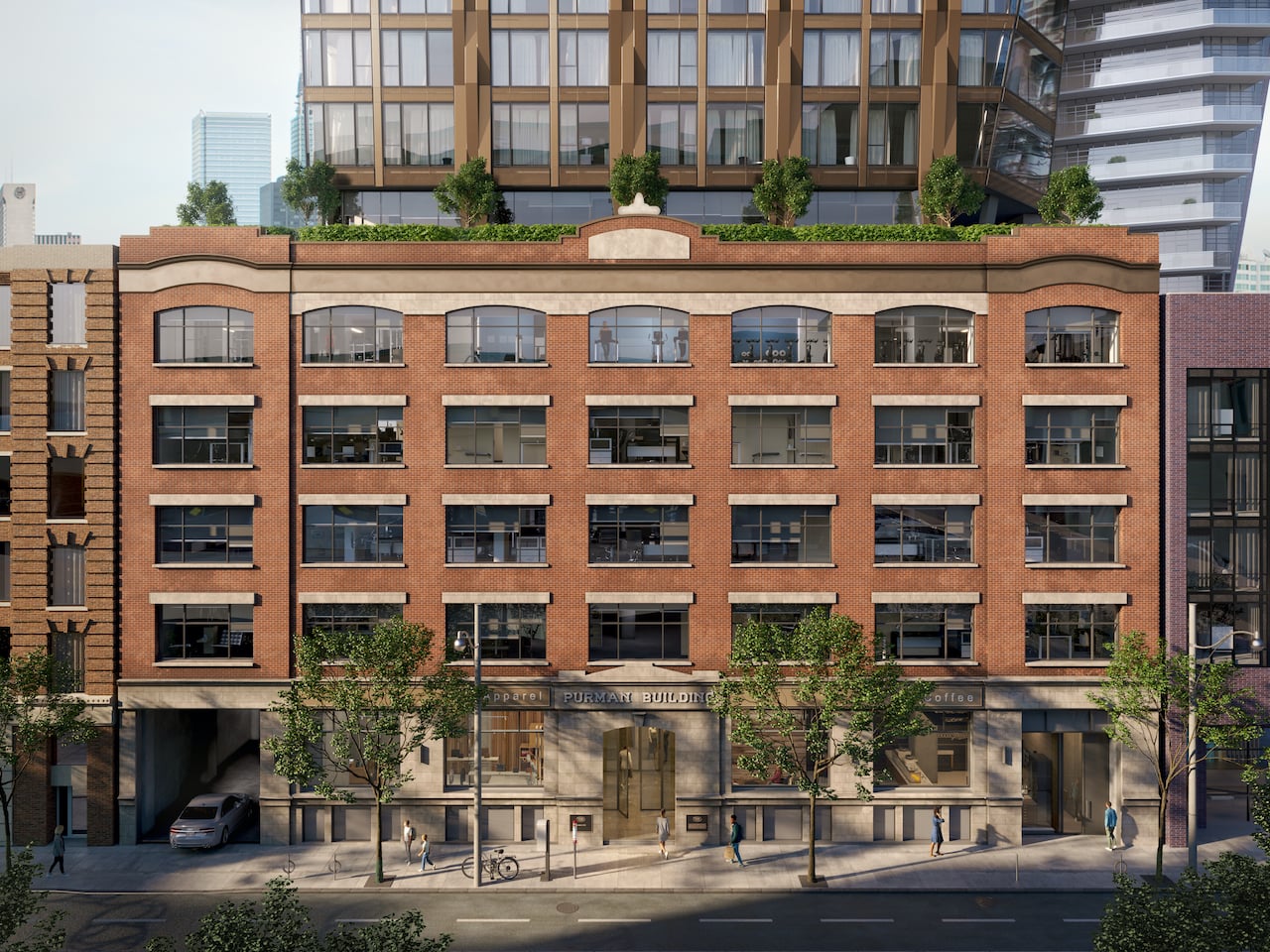 Rendering of Natasha Residences exterior building podium