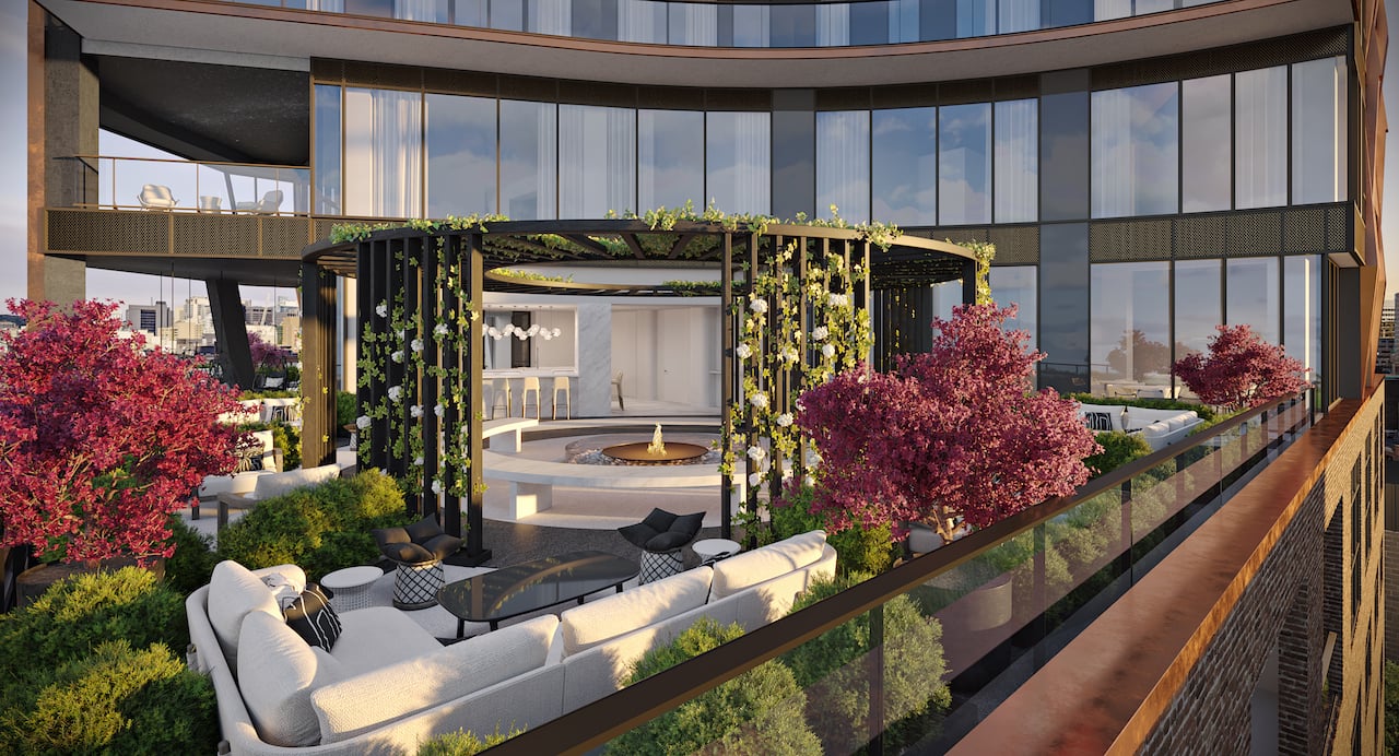 Rendering of Natasha Residences terrace with greenery