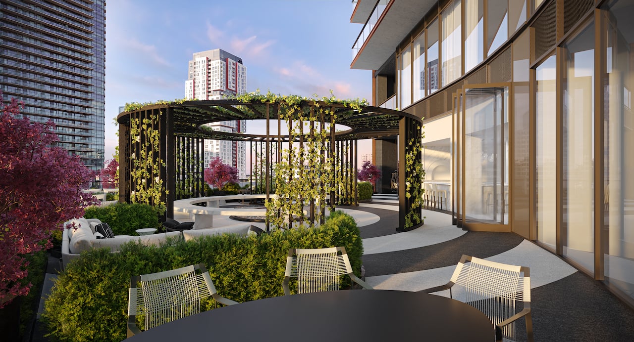 Rendering of Natasha Residences covered privacy terrace