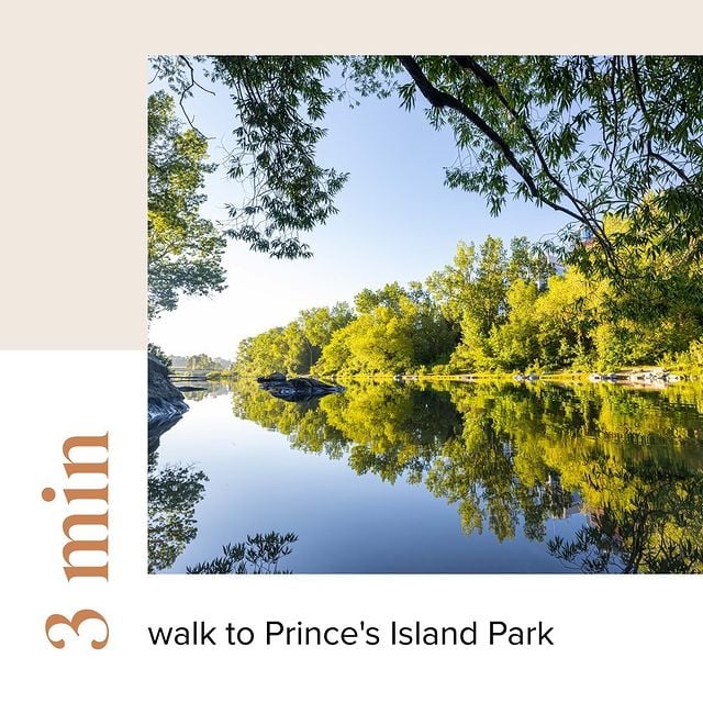 First & Park is 3 min walk to Prince's Island Park