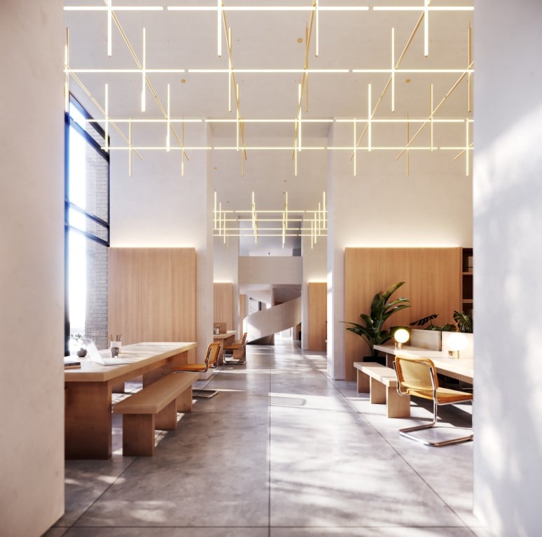Rendering of Artwalk Condos interior seating