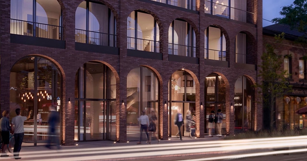 Rendering of Biblio Lofts exterior entrance