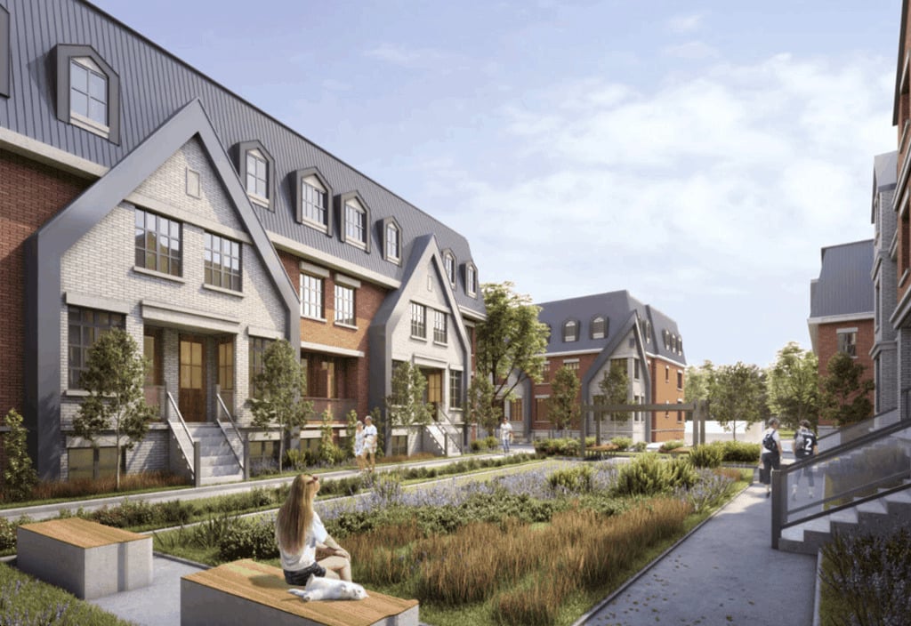 Rendering of Distrikt Islington Village Towns courtyard