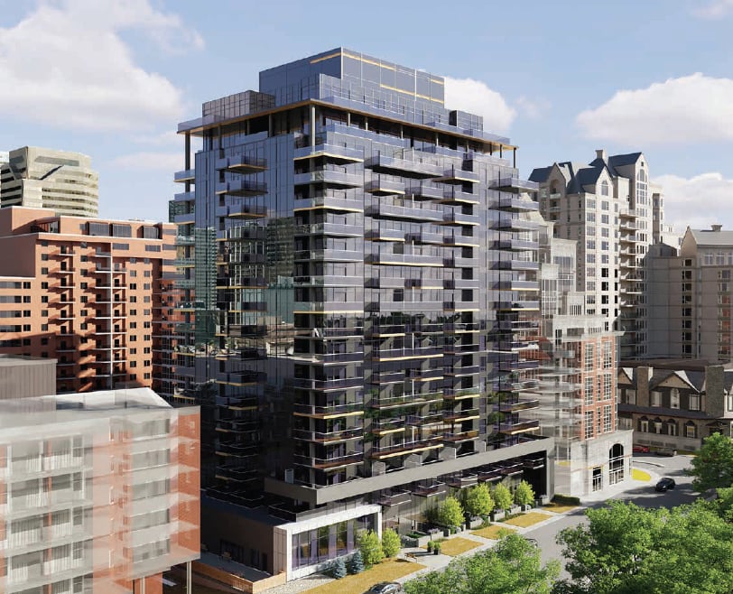Rendering of First & Park Condos exterior