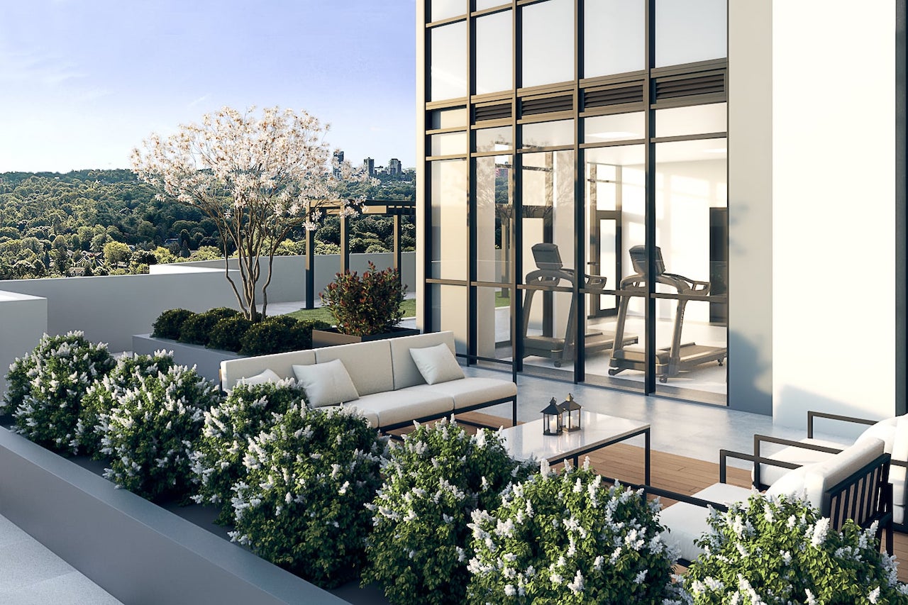 Rendering of FourMe Condos 3rd floor terrace