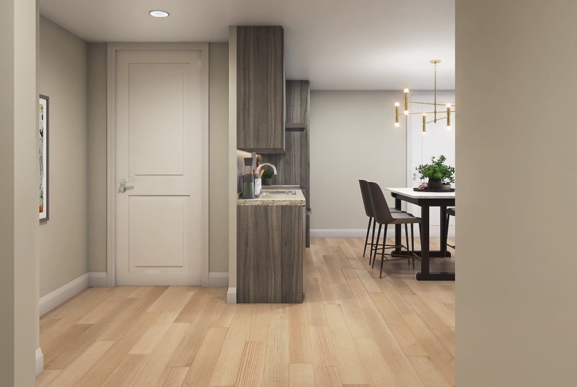 Rendering of FourMe Condos suite entrance