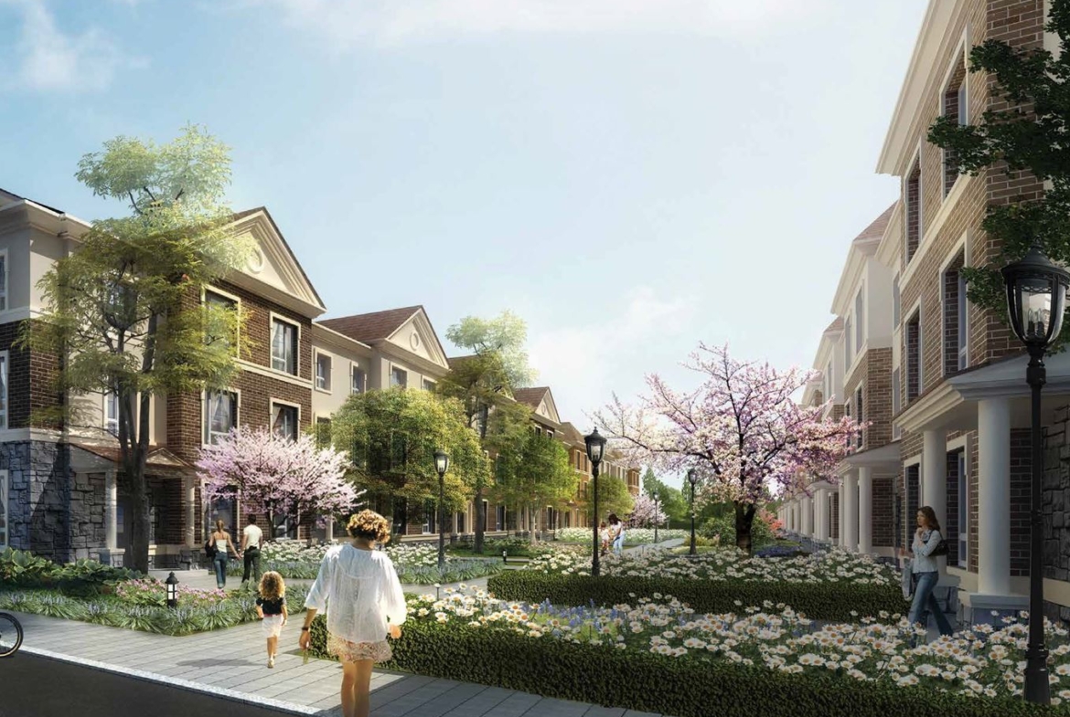 Rendering of Markham GOLD courtyard
