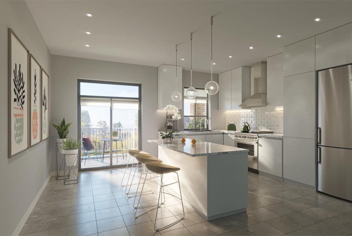 Rendering of Markham GOLD towns interior kitchen