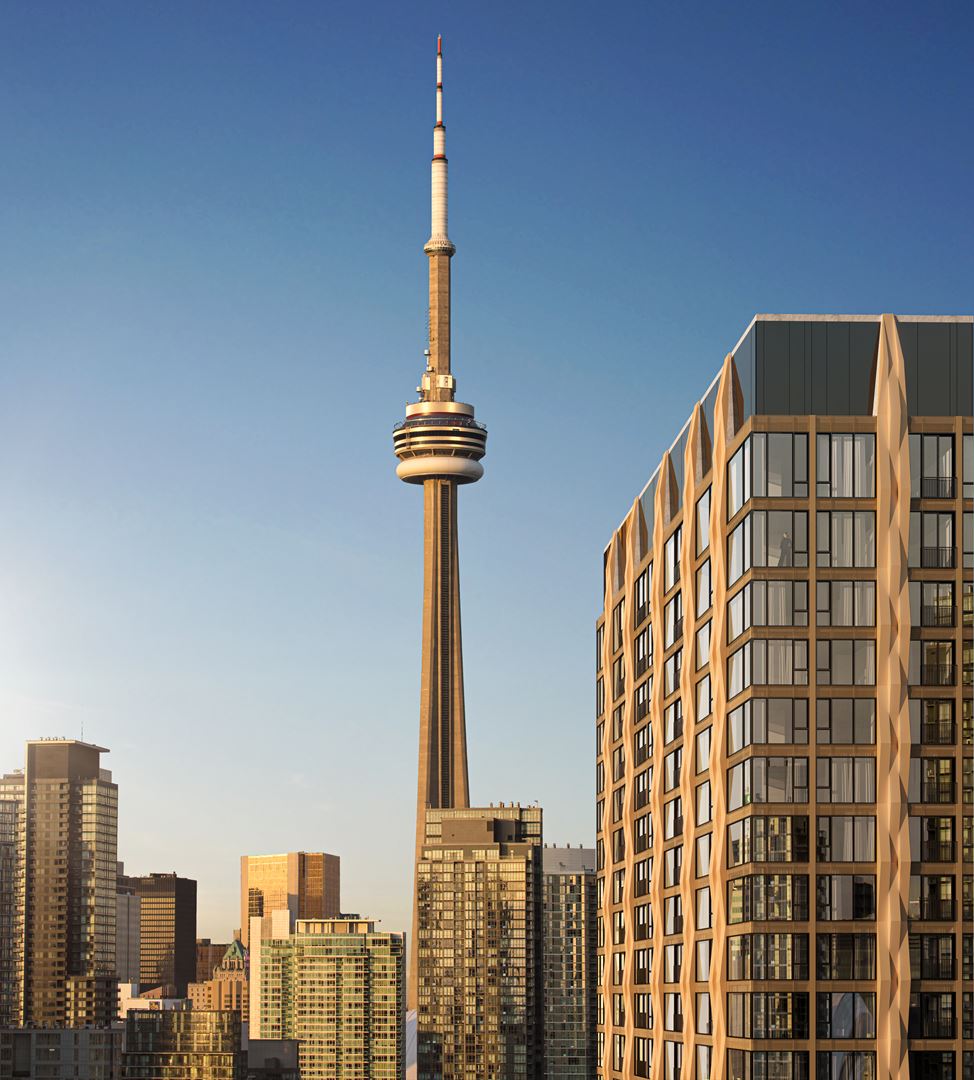 Rendering of Natasha The Residences exterior view of cn tower