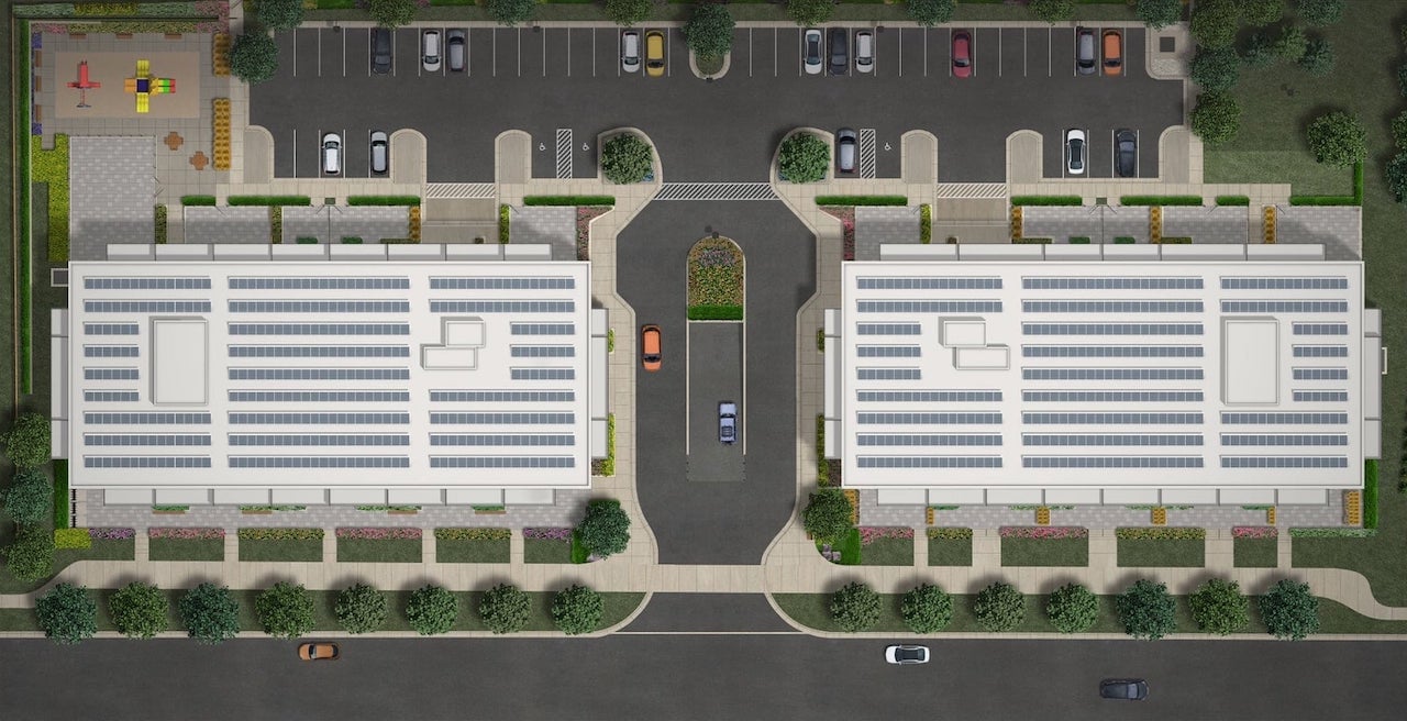 Rendering of Rossmont Green Condos aerial of rooftop