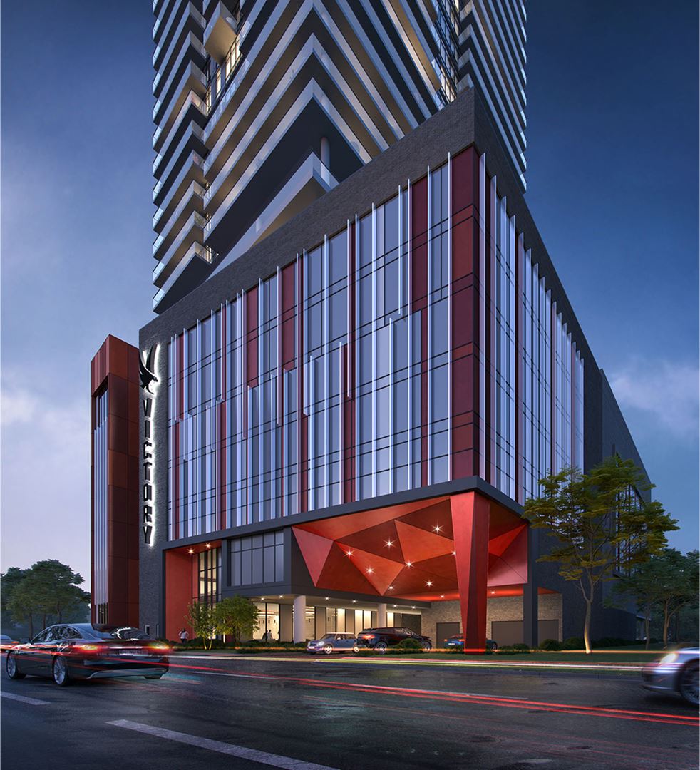 Rendering of Victory Tower Condos exterior