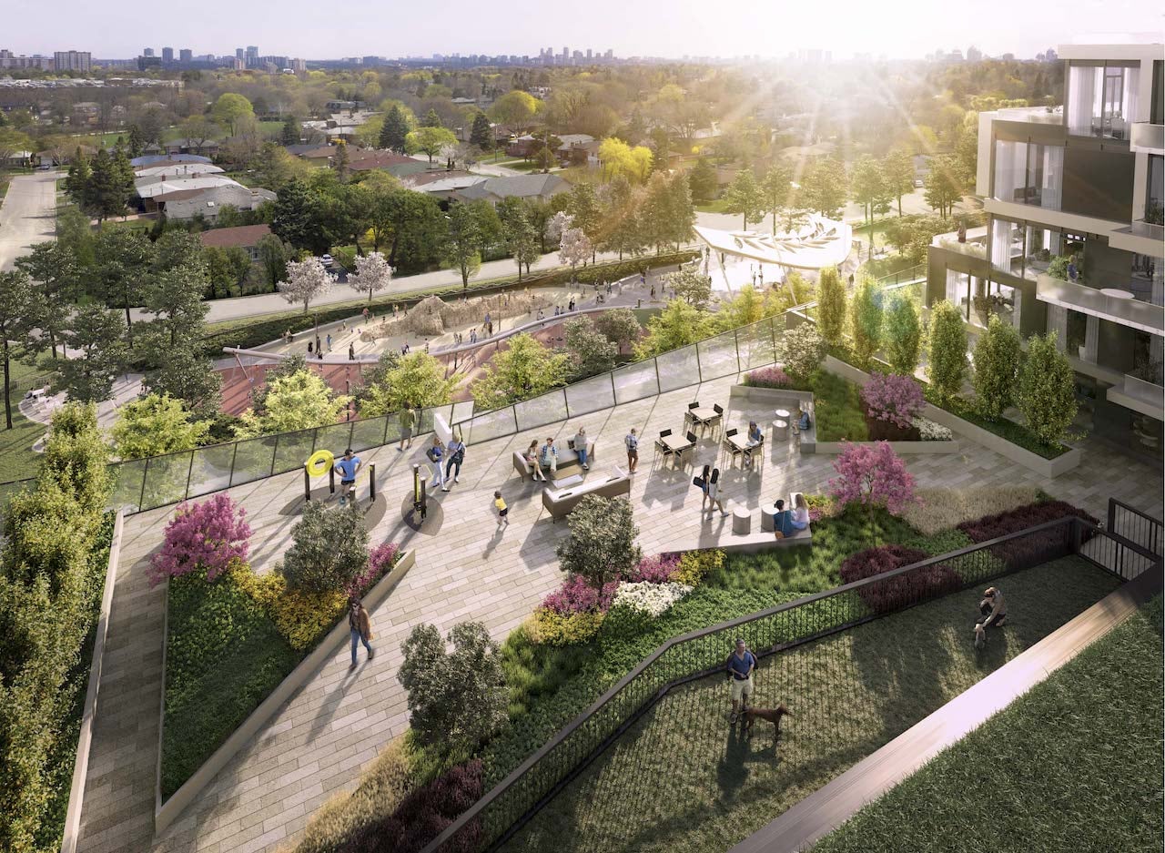 Rendering of M2M Squared Condos tea garden