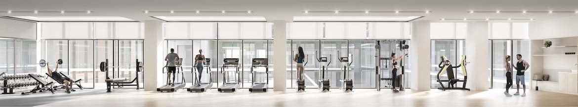 Rendering of M2M Squared Condos gym