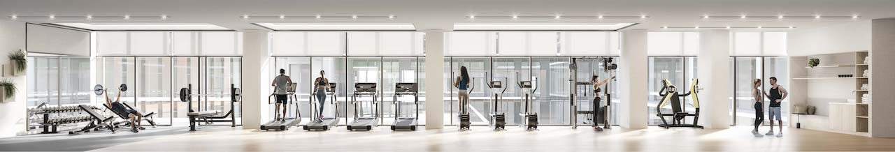 Rendering of M2M Squared Condos gym