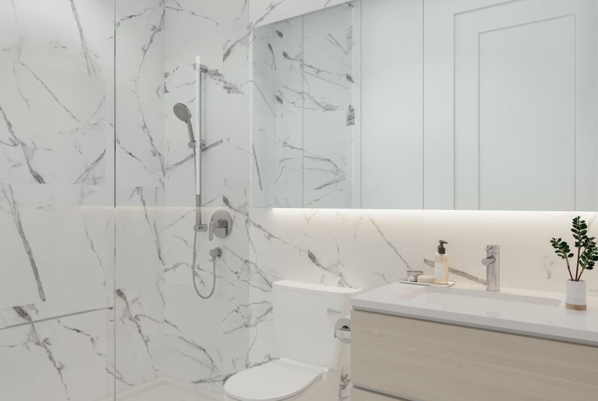 M2M Squared Condos suite interior bathroom