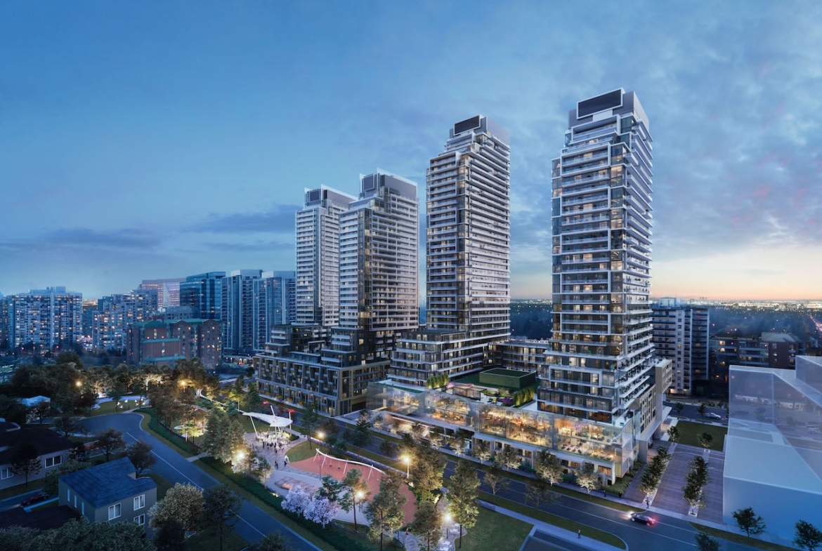 Rendering of M2M Community at dusk