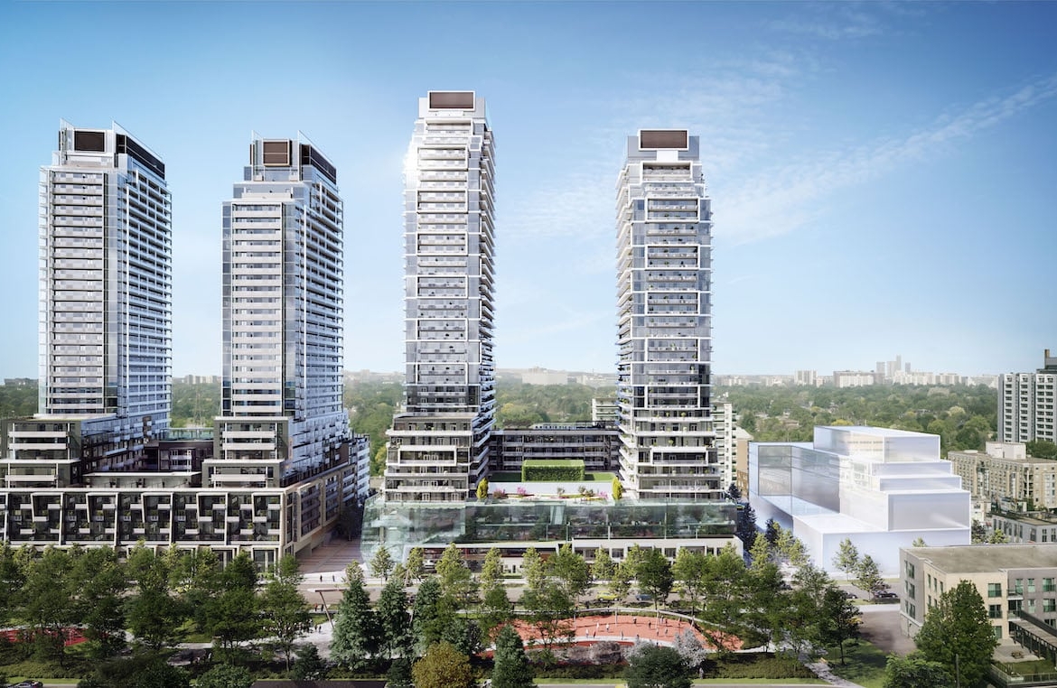 Rendering of M2M Squared Condos park view