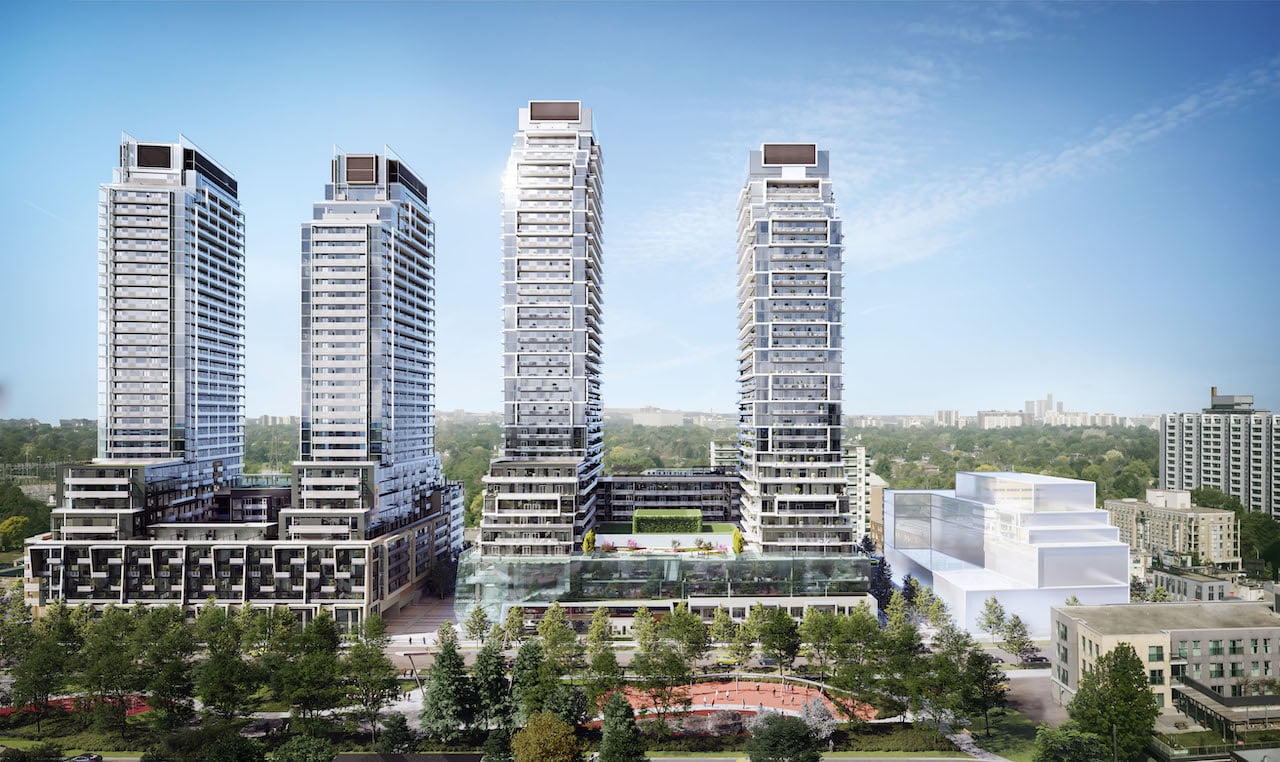 Rendering of M2M Squared Condos park view
