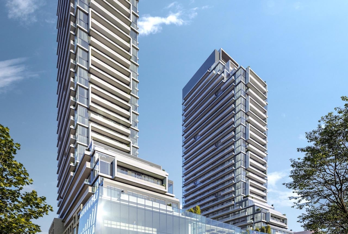 Rendering of M2M Squared Condos exterior full view