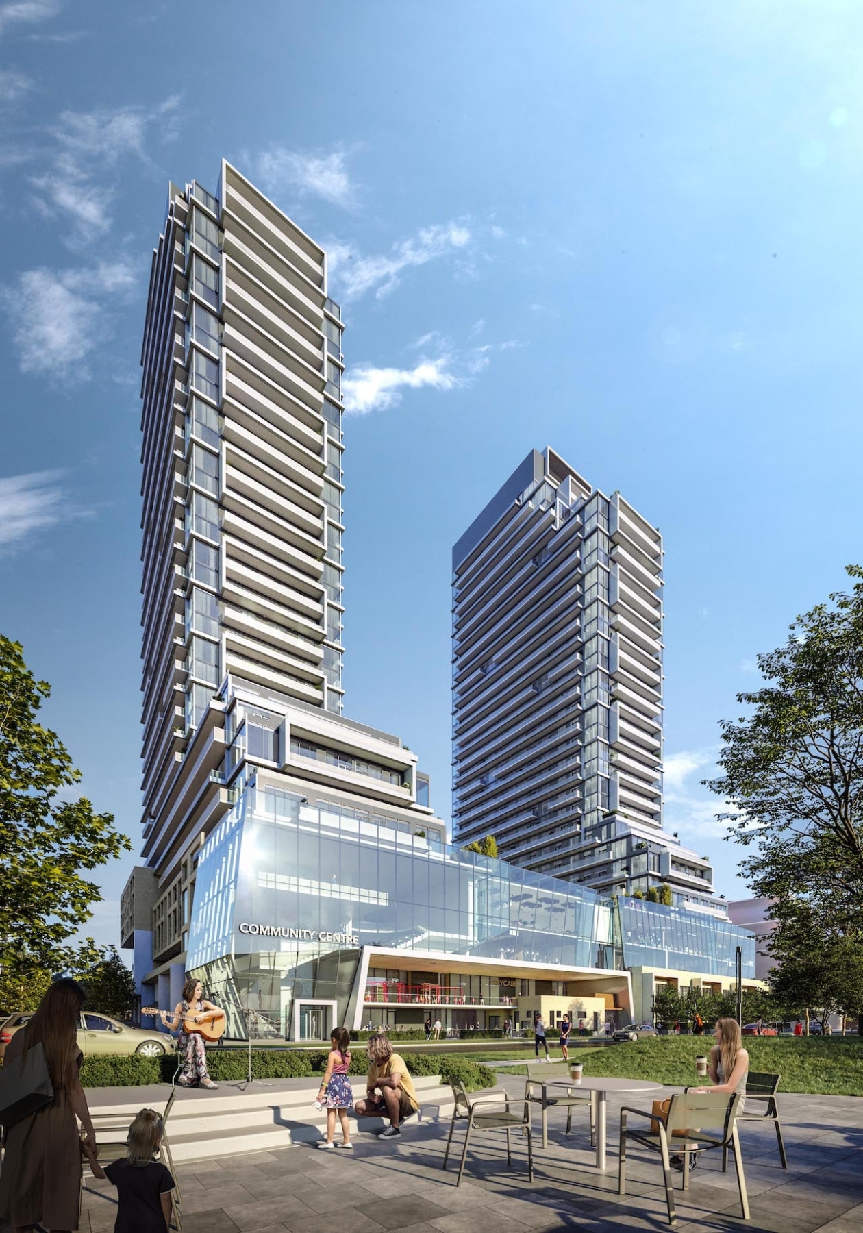 Rendering of M2M Squared Condos exterior full view