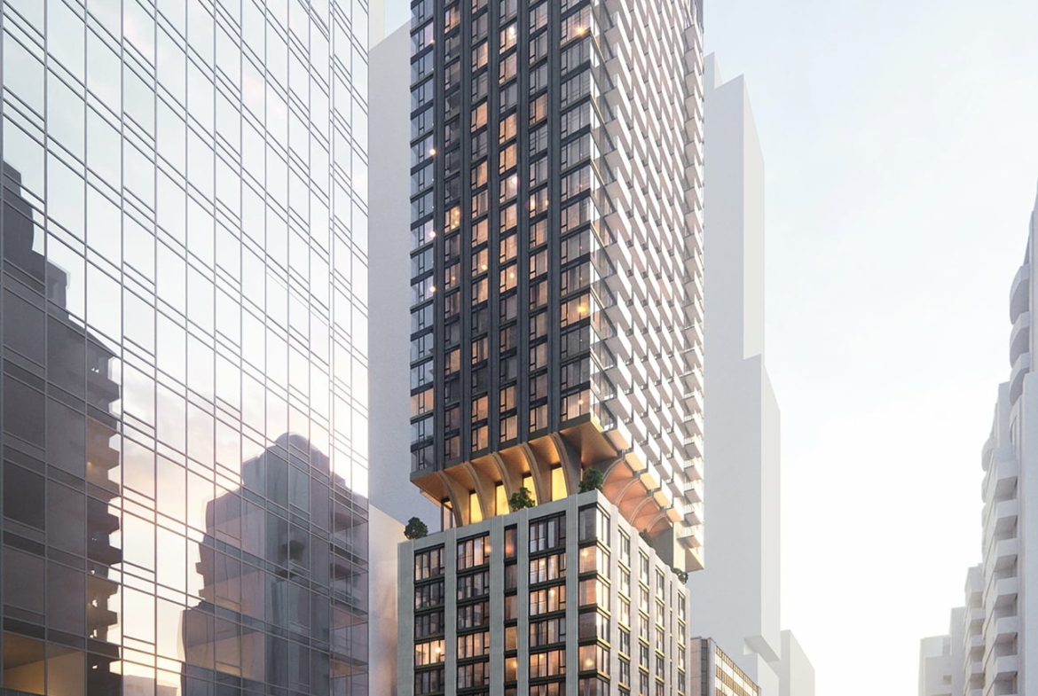 Rendering of 1255 Bay Condos exterior full view