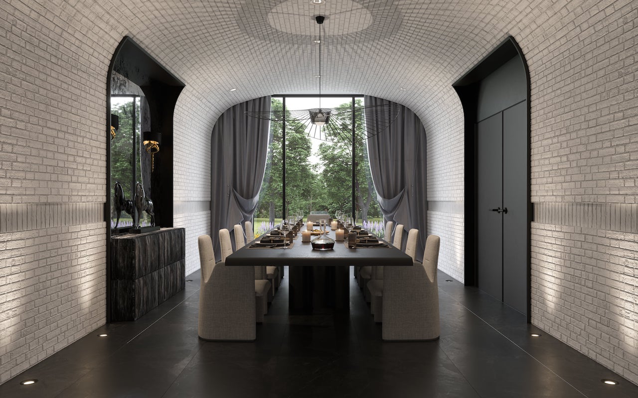 Rendering of King Terraces Event Dining Room
