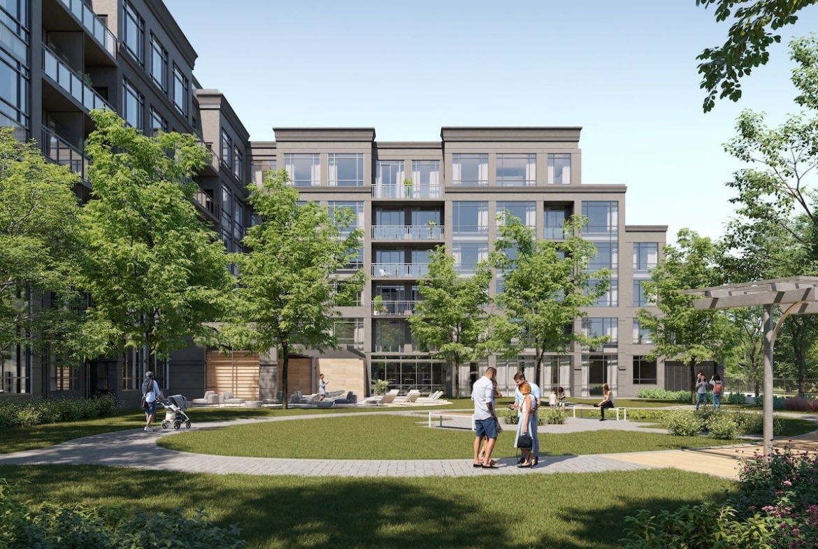 Rendering of King Terraces exterior courtyard