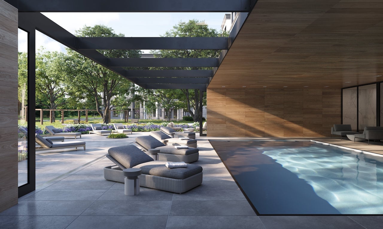 Rendering of King Terraces outdoor swimming pool