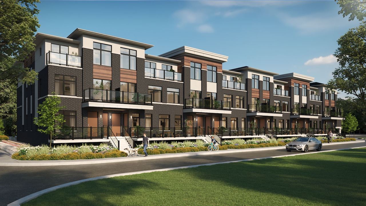 Exterior rendering of Central District Towns in Pickering