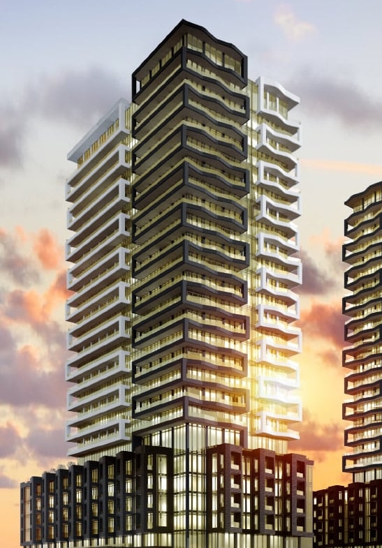Rendering of DUO Condos exterior