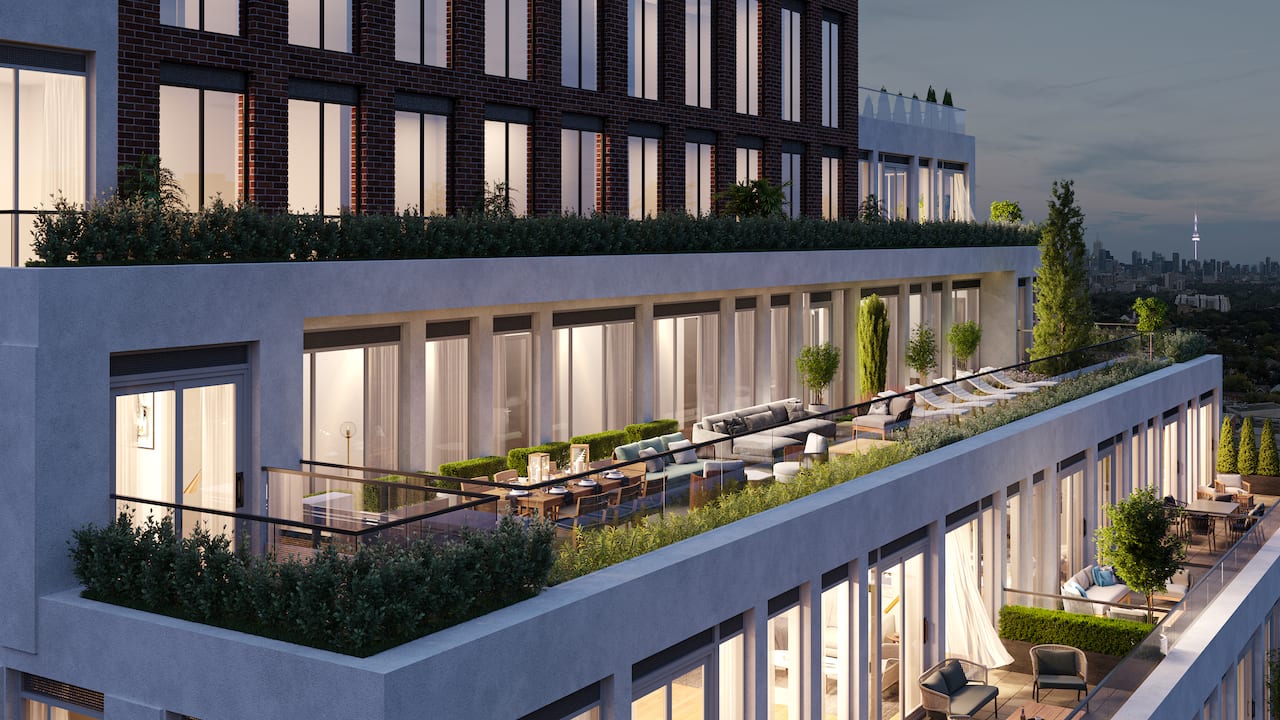 Rendering of Groove Urban Condos terrace
