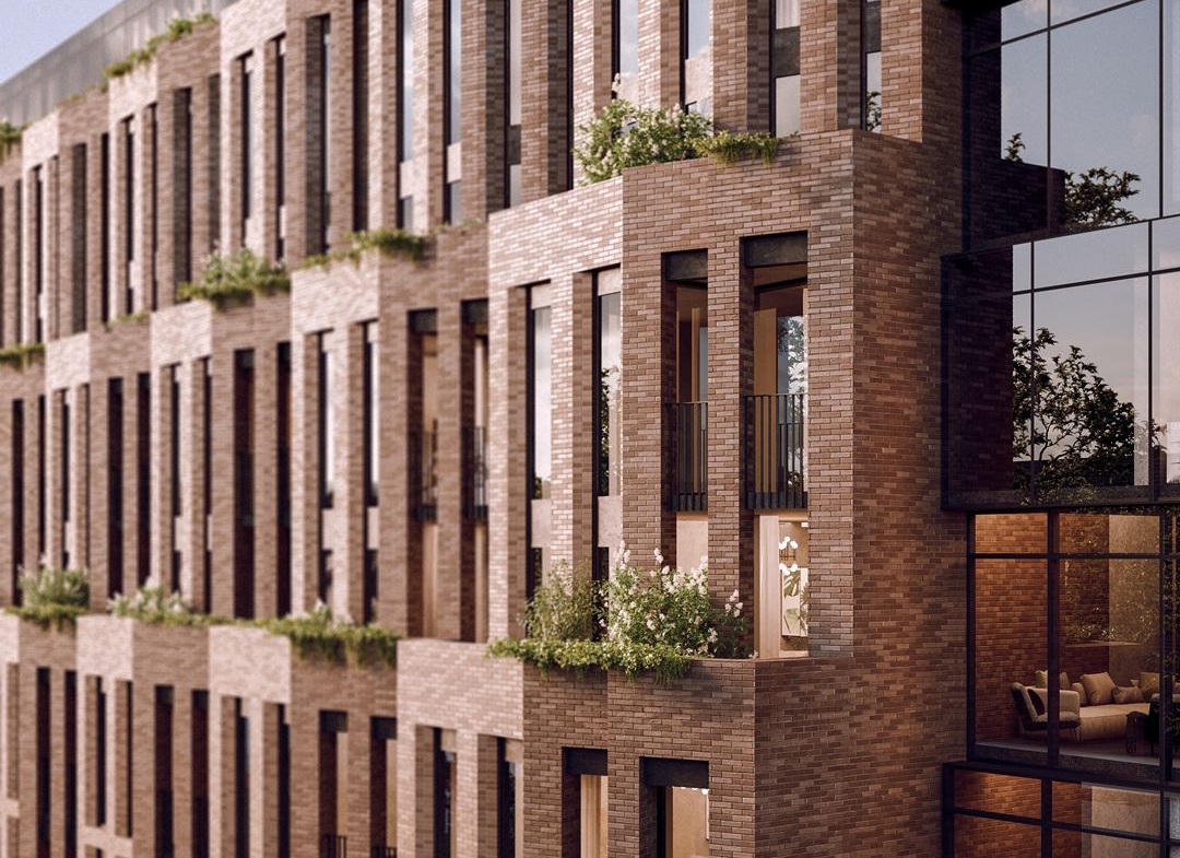 Rendering of Leaside Common Condos exterior siding close-up