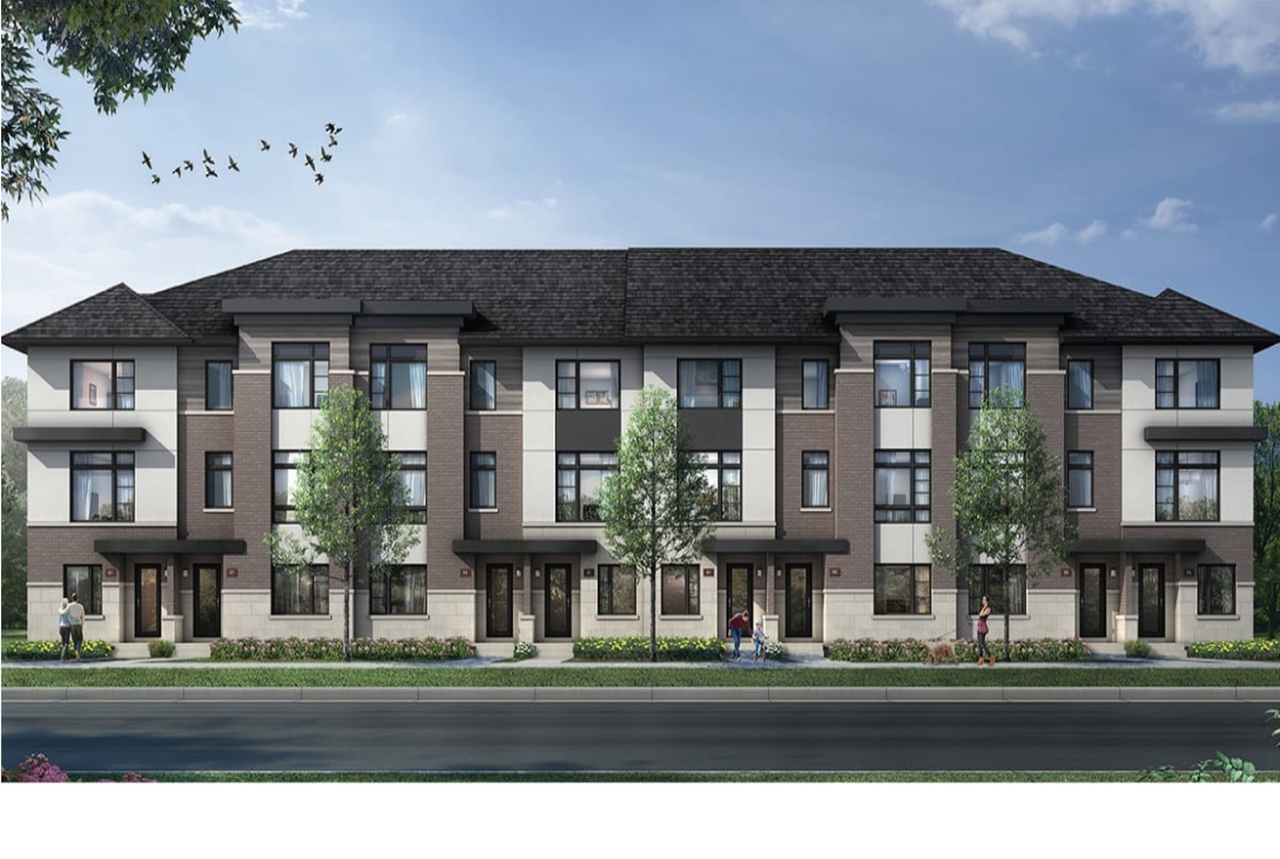 Rendering of Park District Towns street facing full view
