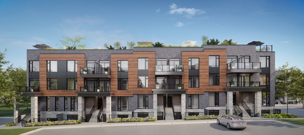 Rendering of The Markdale Towns exterior front view