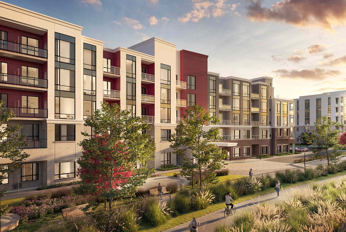 Exterior rendering of Views On The Preserve Condos in Oakville