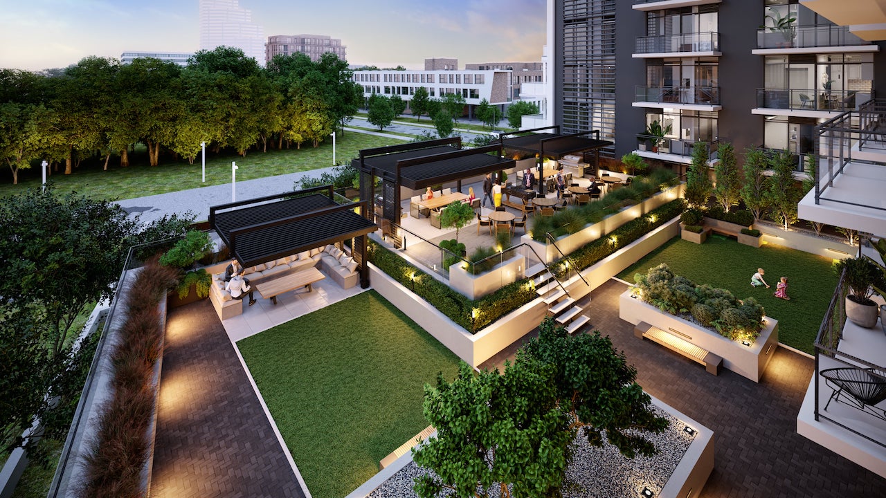 Rendering of Yorkwoods Condos courtyard