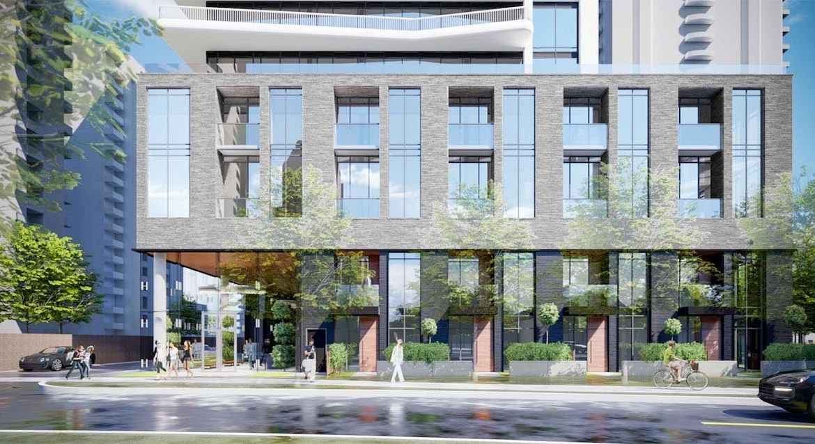Rendering of 31 Finch Avenue East Condos exterior townhomes