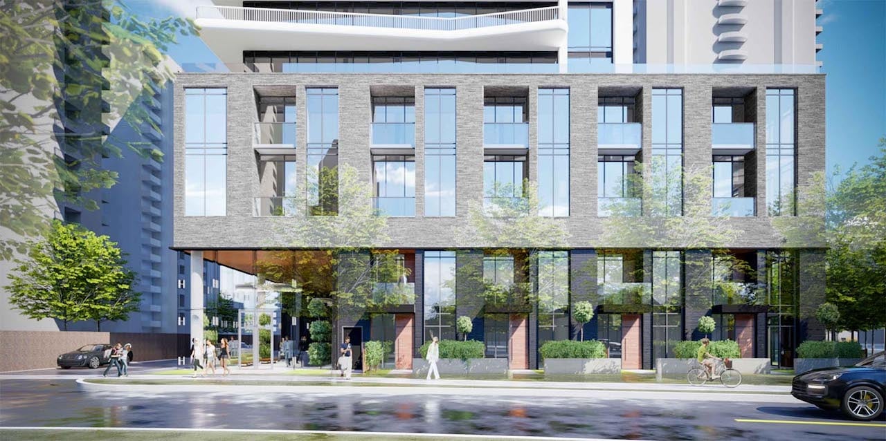 Rendering of 31 Finch Avenue East Condos exterior townhomes