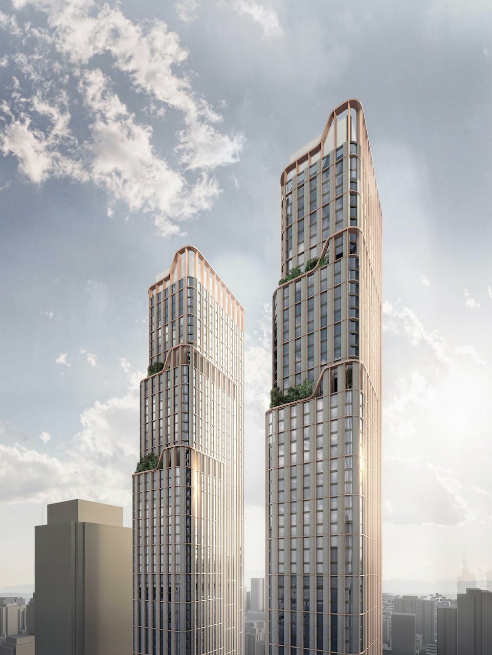 Rendering of 475 Yonge Street Condos two towers full