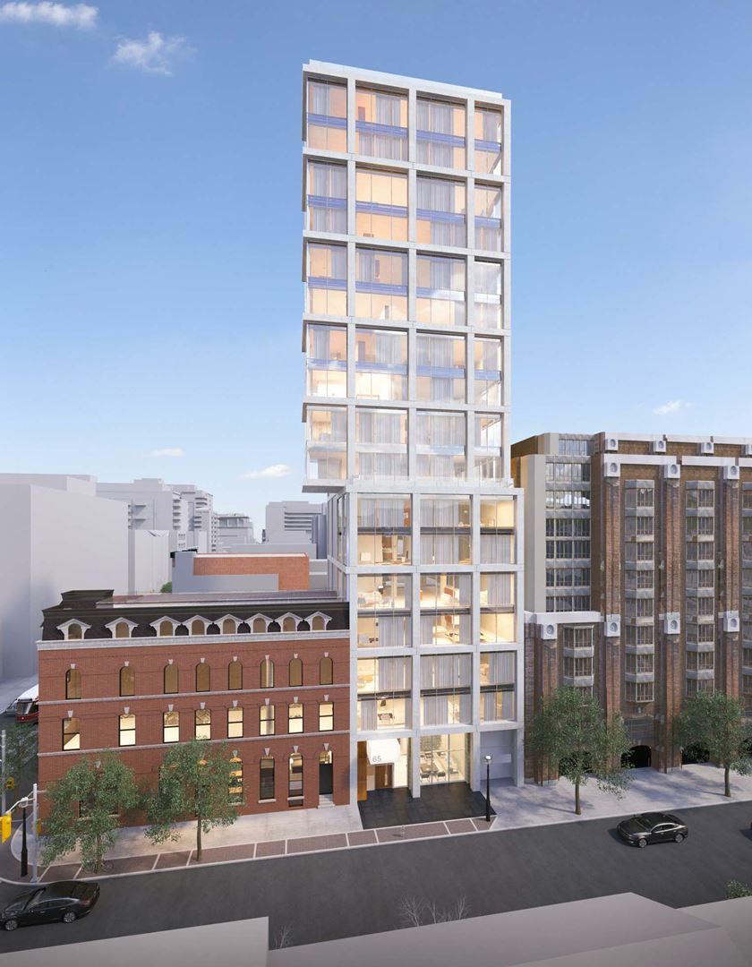 Rendering of 65 George Condos exterior full front view