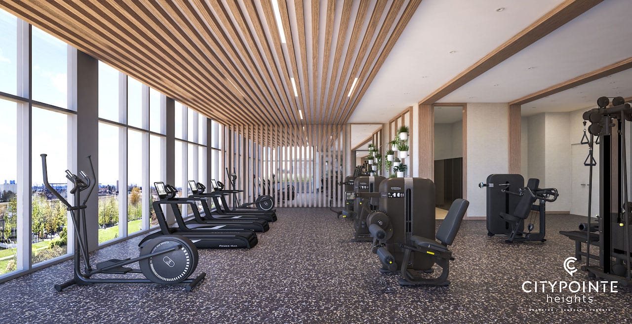 Rendering of CityPointe Heights interior fitness centre